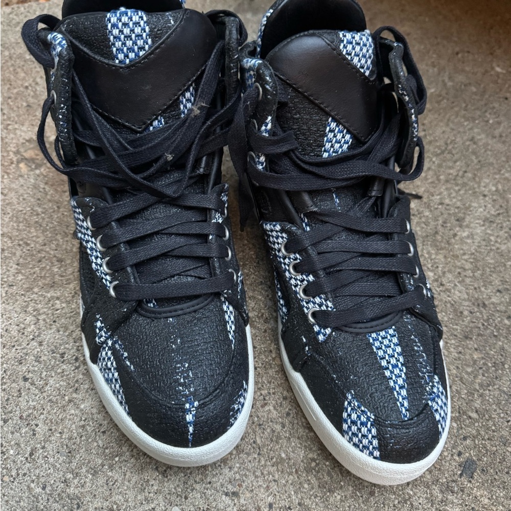Diesel Black and White Patterned Sneakers